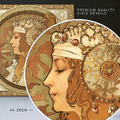 Alphonse Mucha Woman Portrait Art Nouveau  Tegeltje