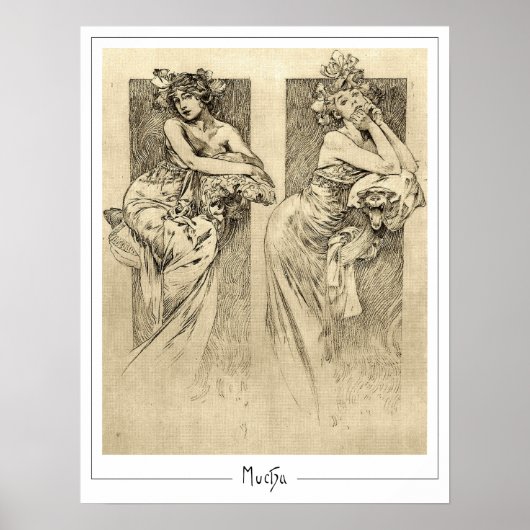 Alphonse Mucha Zedign Kunst Poster #49 (Voorkant)