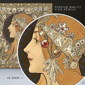 Alphonse Mucha ZODIAC 1896 Art  Tegeltje