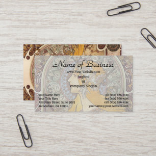 Alphonse Mucha Zodiac Art Nouveau Vintage Decorati Visitekaartje