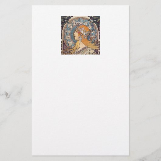 Alphonse Mucha , “Zodiac” Briefpapier (Voorkant)