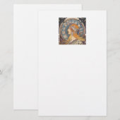 Alphonse Mucha , “Zodiac” Briefpapier (Voorkant / Achterkant)