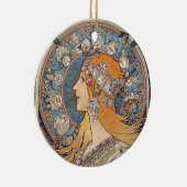 Alphonse Mucha , “Zodiac” Keramisch Ornament (Rechts)