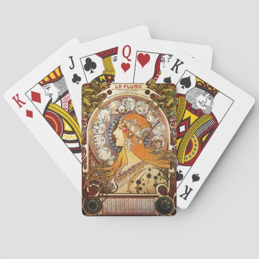 Alphonse Mucha Zodiac Pokerkaarten (Achterkant)