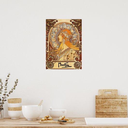 Alphonse Mucha - Zodiac Poster (Keuken)