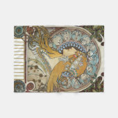 Alphonse Mucha Zodiac Restored Fleece Deken (Voorkant (Horizontaal))