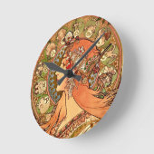 Alphonse Mucha - Zodiac Ronde Klok (Hoek)
