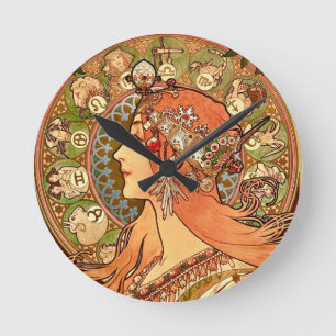 Alphonse Mucha - Zodiac Ronde Klok