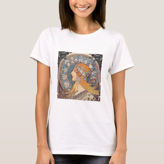 Alphonse Mucha , “Zodiac” T-shirt (Voorkant)