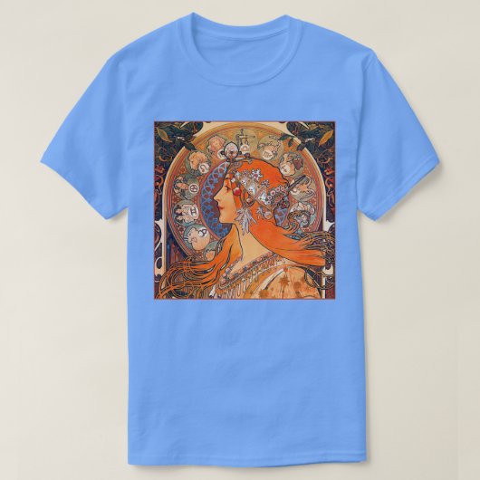Alphonse Mucha Zodiac T-shirt (Design voorkant)