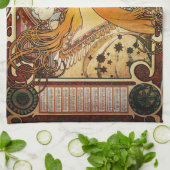 Alphonse Mucha Zodiac Theedoek (Gevouwen)