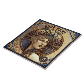 Alphonse Mucha Zodiac Wall Decor Art Nouveau Tegeltje (Zijkant)