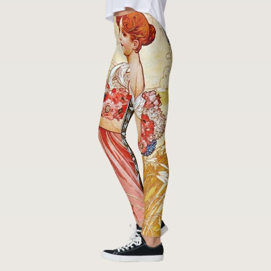 Alphonse Mucha Zomer Leggings (Links)