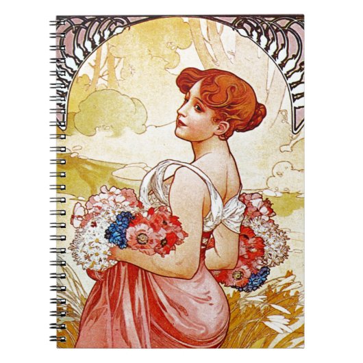 Alphonse Mucha Zomer Notitieboek (Voorkant)