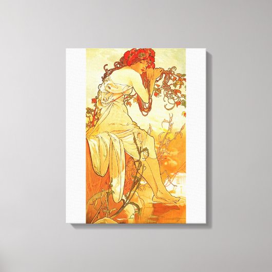 Alphonse Mucha Zomerdoek Poster Canvas Afdruk (Voorkant)