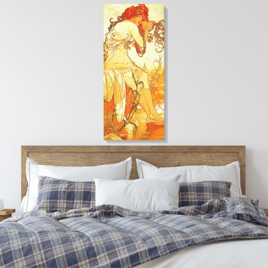 Alphonse Mucha Zomerdoek Poster Canvas Afdruk (Insitu (Slaapkamer))