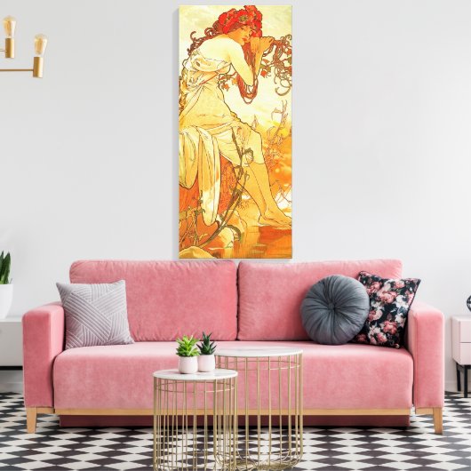 Alphonse Mucha Zomerdoek Poster Canvas Afdruk (Insitu (Woonkamer))