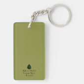 Alphonse Mucha's Edelstenen Smaragd Sleutelhanger (achterkant)