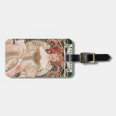 Alphonse Mucha's F. Champenois Imprimeur-Editeur Bagagelabel (Voorkant horizontaal)