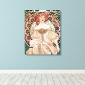 Alphonse Mucha's F. Champenois Imprimeur-Editeur Canvas Afdruk (Insitu (Houten vloer))