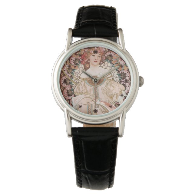 Alphonse Mucha's F. Champenois Imprimeur-Editeur Horloge (Voorkant)