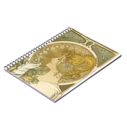 Alphonse Mucha's La Plume Notitieboek (Linkerzijde)