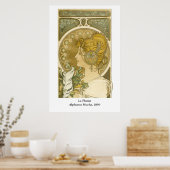 Alphonse Mucha's La Plume Poster (Keuken)