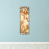 Alphonse Mucha's Maude Adams als Jeanne d'Arc Canvas Afdruk (Insitu (Houten vloer))