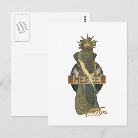 Alphonse Muchas Medee (1898) Briefkaart (Voorkant / Achterkant)