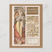 Alphonse Mucha's Oostenrijk op de World Expo Briefkaart (Voorkant)