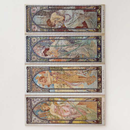 Alphonse Mucha's "Times of Day" - 20x30 Legpuzzel (Verticaal)