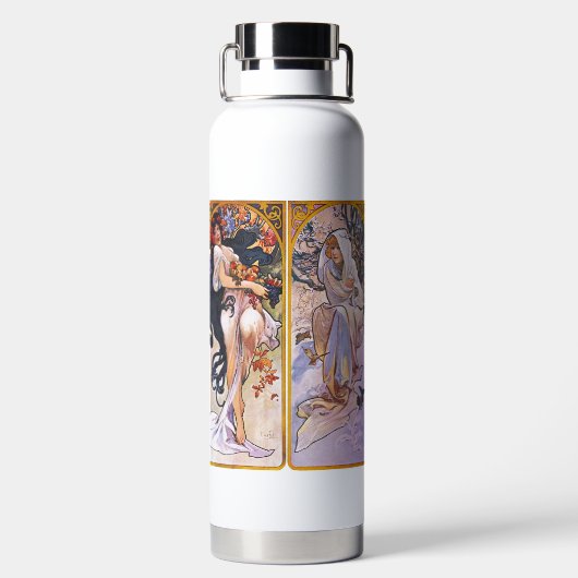 Alphonso Mucha Illustraties. Art nouveau Waterfles (Achterkant)