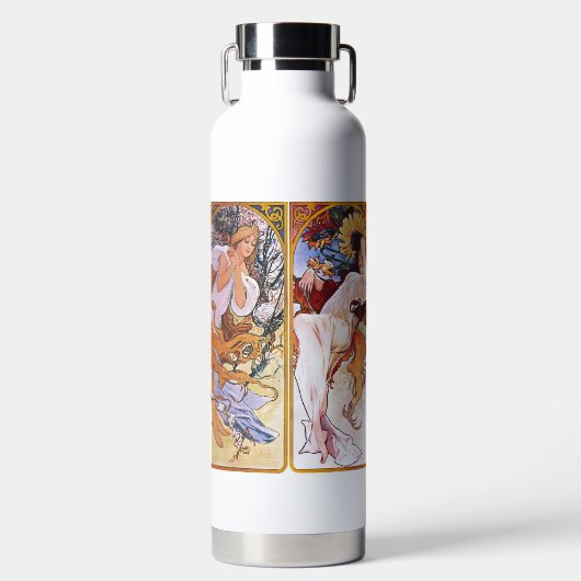 Alphonso Mucha Illustraties. Art nouveau Waterfles (Voorkant)