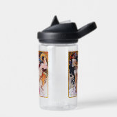 Alphonso Mucha Illustraties op een Waterfles (Links)