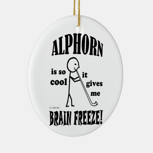 Alphorn, Brain Freeze Keramisch Ornament (Rechts)