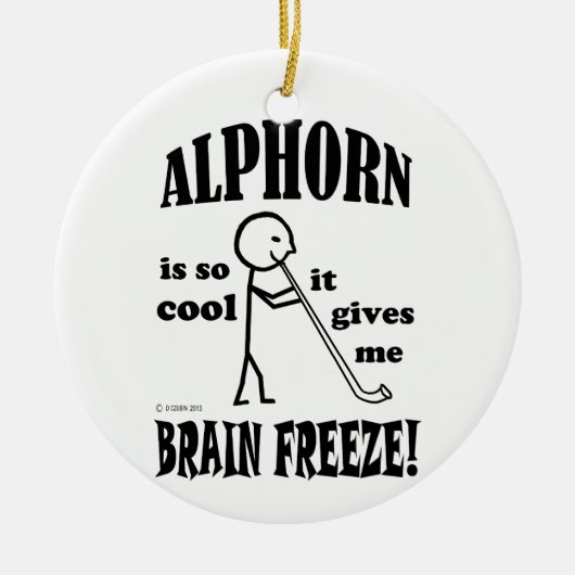 Alphorn, Brain Freeze Keramisch Ornament (Voorkant)