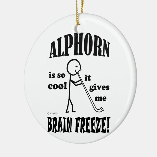 Alphorn, Brain Freeze Keramisch Ornament (Links)