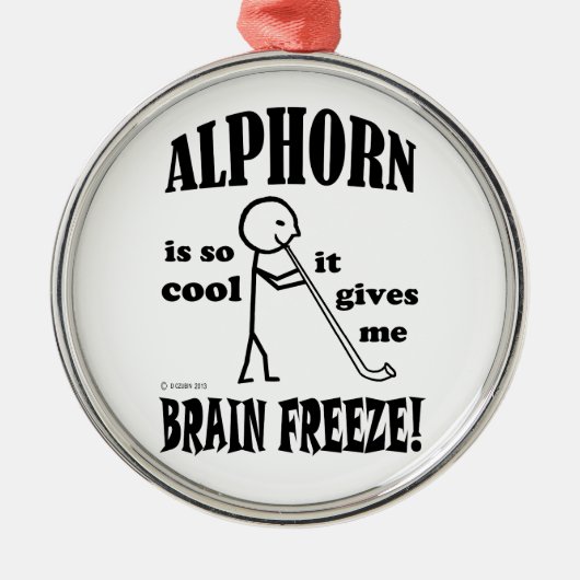 Alphorn, Brain Freeze Metalen Ornament (Voorkant)