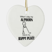 Alphorn Happy Place Keramisch Ornament (Rechts)