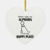 Alphorn Happy Place Keramisch Ornament (Voorkant)