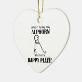 Alphorn Happy Place Keramisch Ornament (Links)