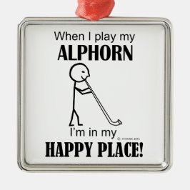 Alphorn Happy Place Metalen Ornament