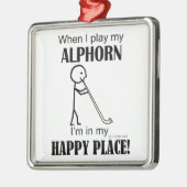 Alphorn Happy Place Metalen Ornament (Links)