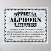 Alphorn-licentie Poster (Voorkant)