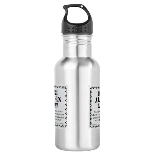 Alphorn-licentie Waterfles (Achterkant)