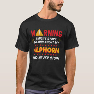 Alphorn Muziekinstrument Hoorn Grap Grafisch T-shirt