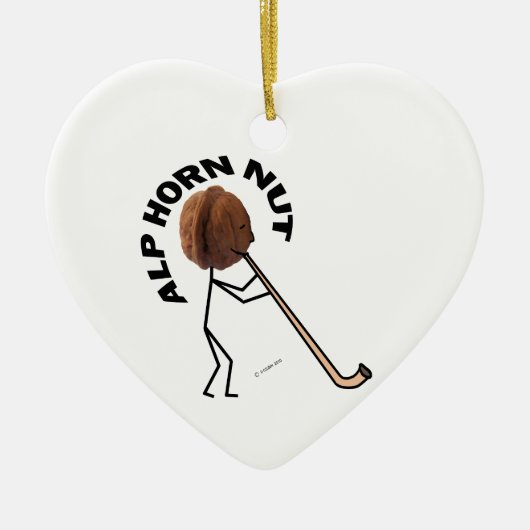 Alphorn Nut Keramisch Ornament (Voorkant)