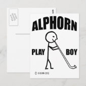 Alphorn Play Boy Briefkaart (Voorkant / Achterkant)