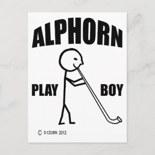 Alphorn Play Boy Briefkaart
