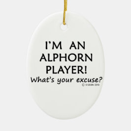 Alphorn Player Pardon Keramisch Ornament